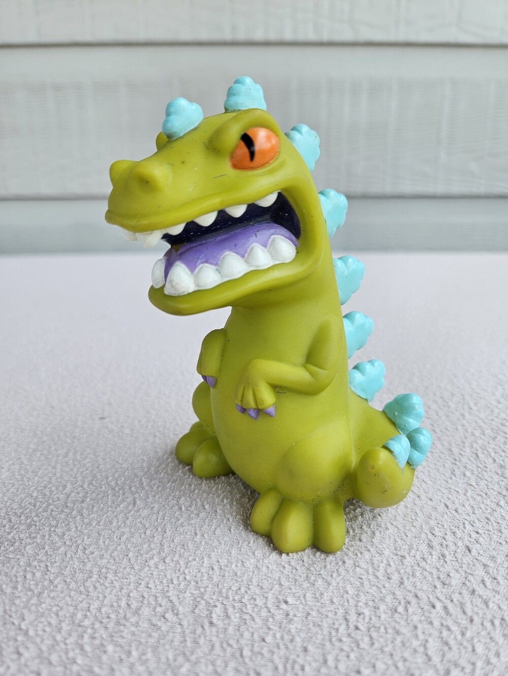 Viacom Rugrats Reptar Green Dinosaur Plastic Toy Figure 4 1/2" VTG 1998